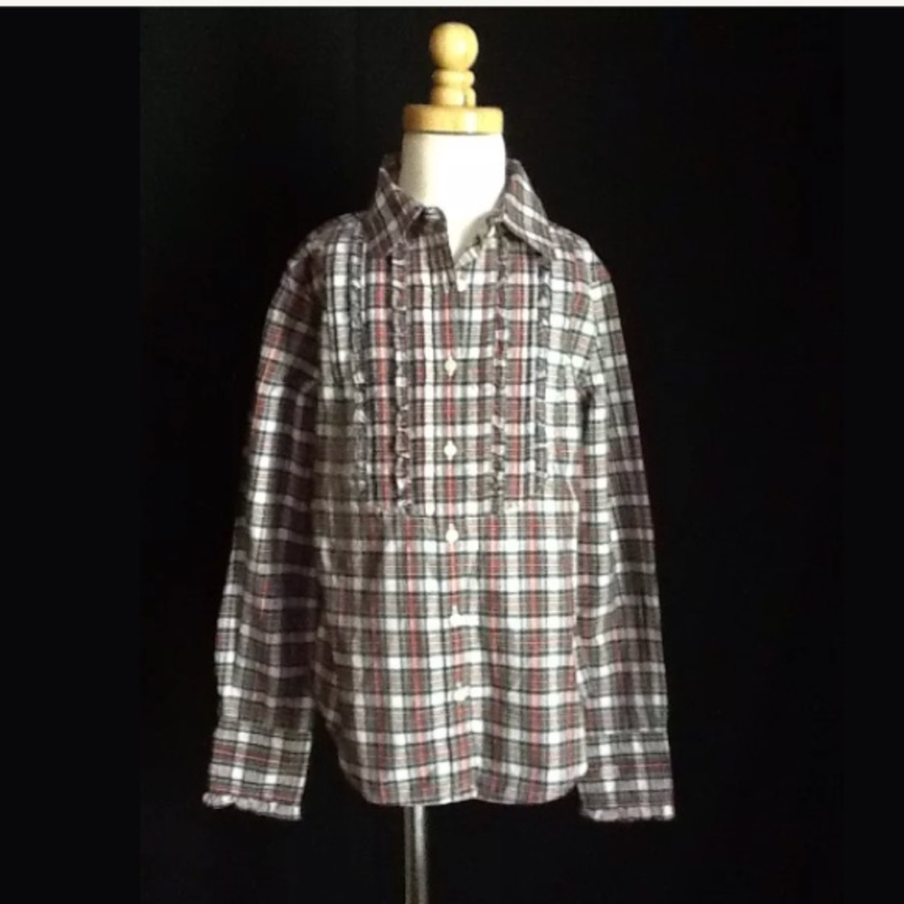 NWT Plaid Ruffle Yoke RALPH LAUREN Shirt 7